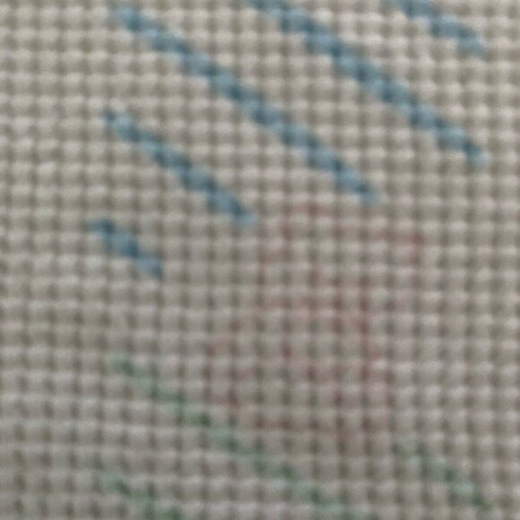 Vintage Baby Morgan Cozy‎ Bear Pastel Blanket Thermal Waffle Weave Security EUC - Picture 5 of 16